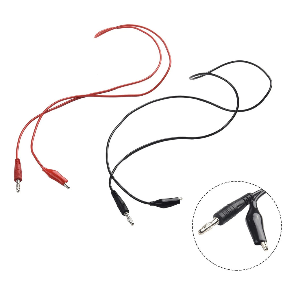 Test Line Clips for Dual Test Cable Line Tester Probe (104cm) - Set of 2