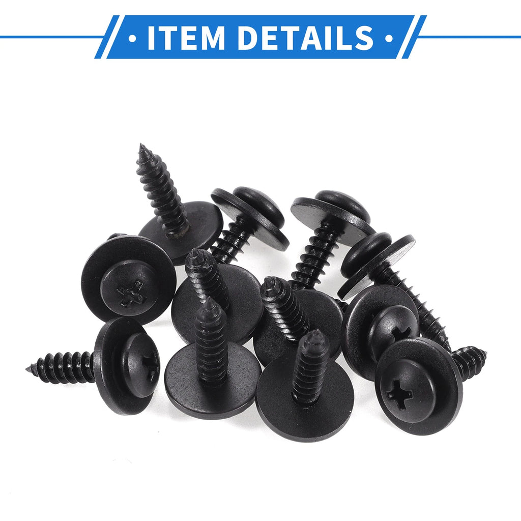 12 Pcs Fender Liner Splash Shield Bumper Cover Screw for Honda Accord (2006–2007)