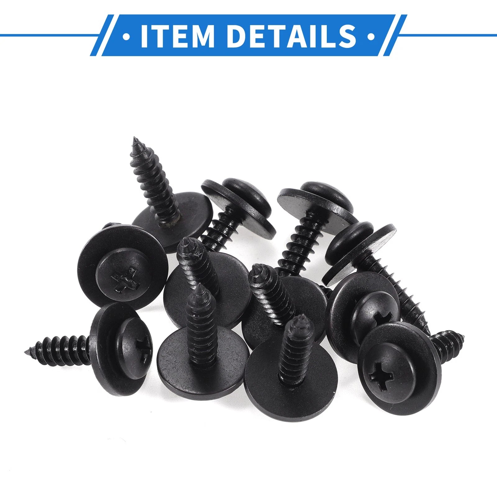 12 Pcs Fender Liner Splash Shield Bumper Cover Screw for Honda Accord (2006–2007)
