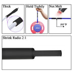 2X Heat Shrink Tubing 3/8" 4FT Clear Waterproof Dual Wall Wires Wrap