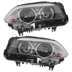 Set of 2 Halogen Headlight Assemblies for BMW 5 Series (2012-2013)