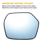 Pair Blue Heated Mirror Glass for Honda CR-V (2007–2011)