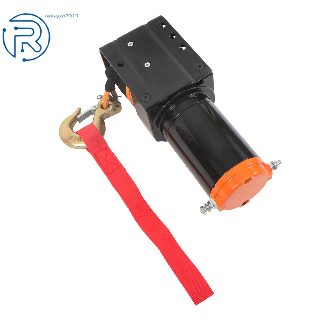 12V Electric Winch with 50ft Synthetic Rope for Off-Road Vehicles