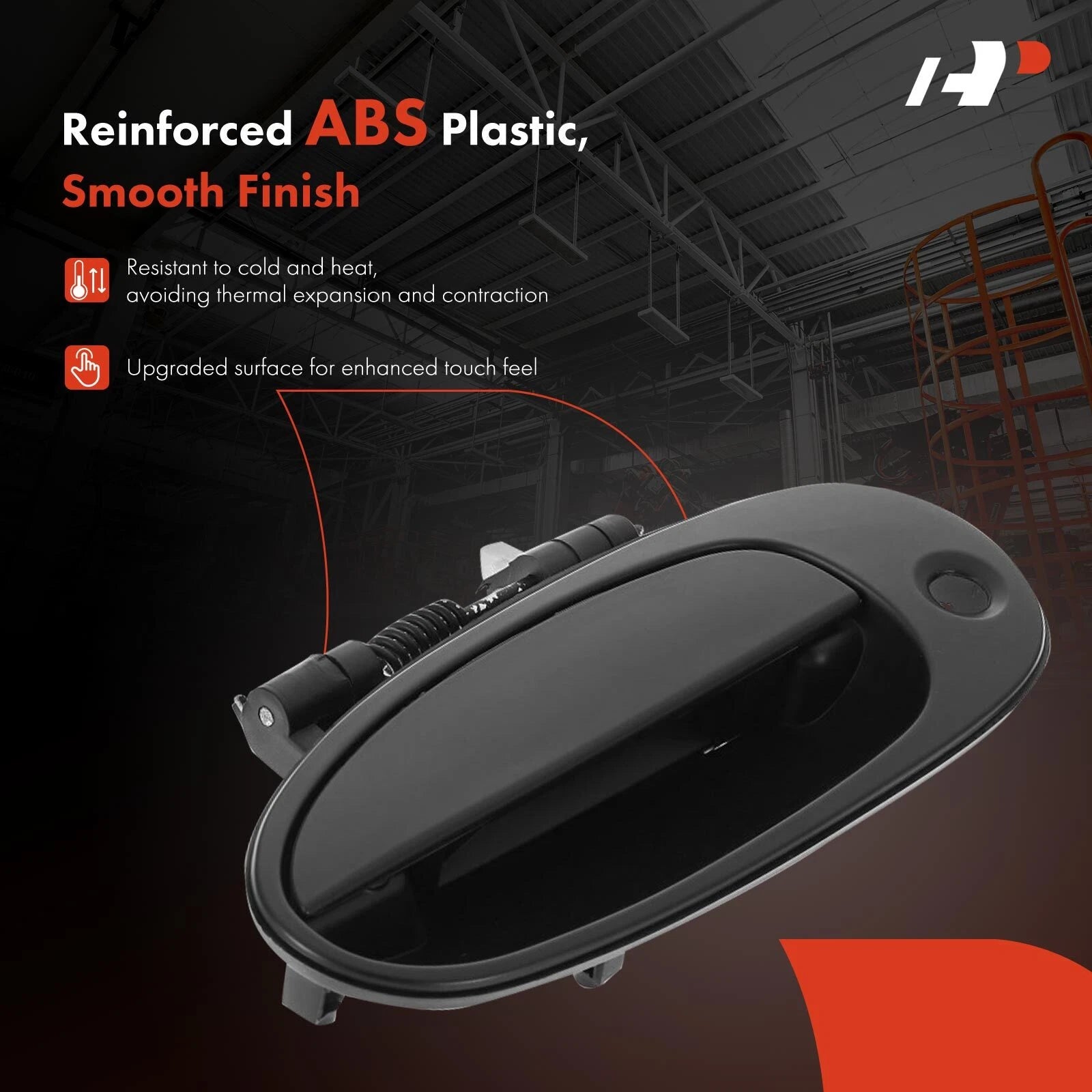 Front Left Black Exterior Door Handle for Kia Sephia (1998-2000)