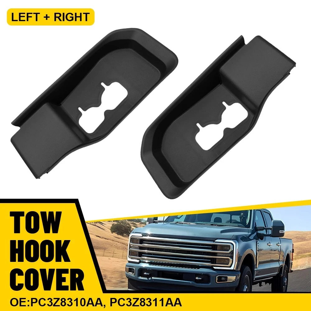Front Bumper Tow Hook Covers Pair for Ford F-250 F-350 Super Duty (2023–2025)
