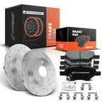 Rear Drilled & Slotted Brake Rotor & Pad for Chevrolet Cobalt (2005–2010)