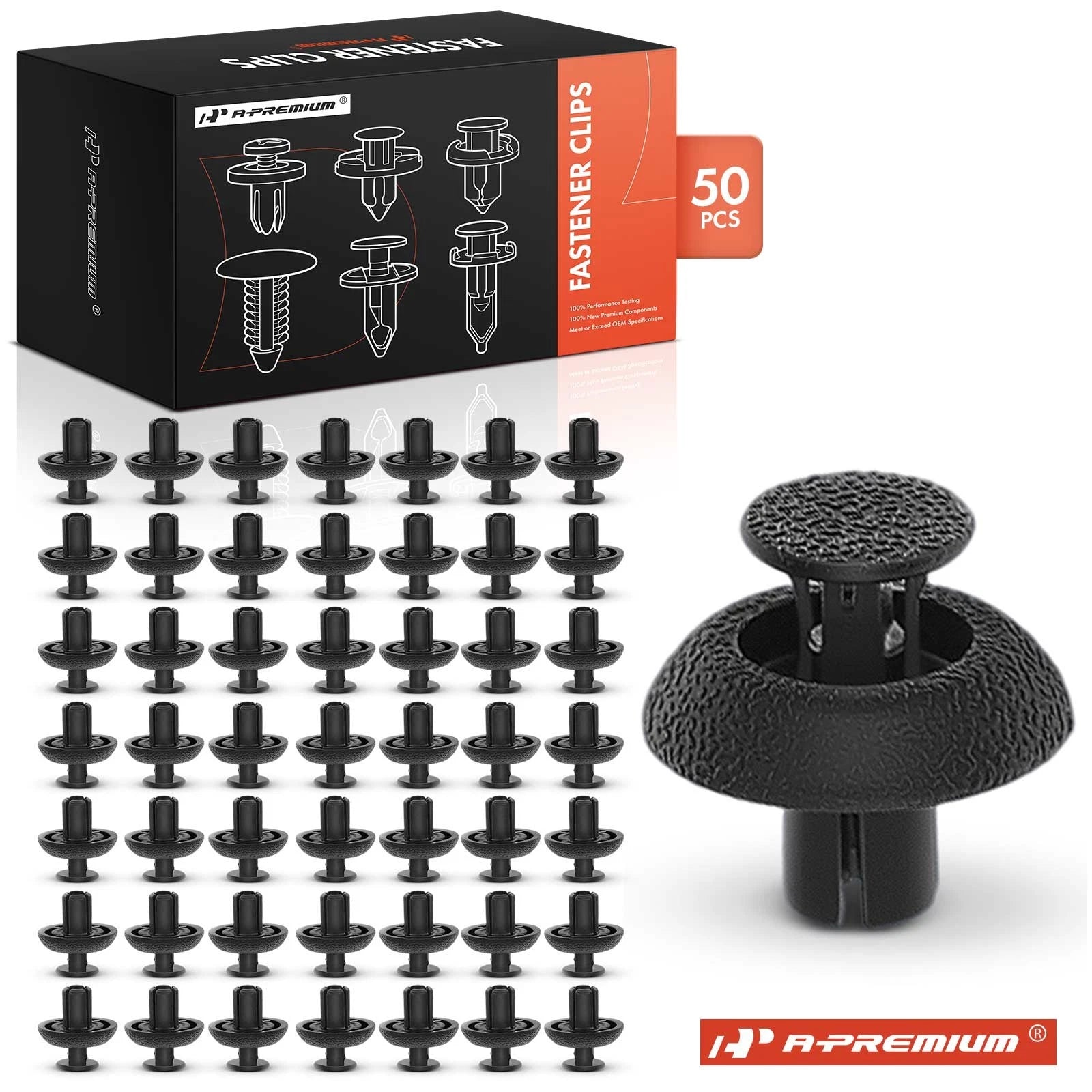 50x 7mm Nylon Radiator Support & Engine Cover Clips for Toyota Camry (1997-2001)