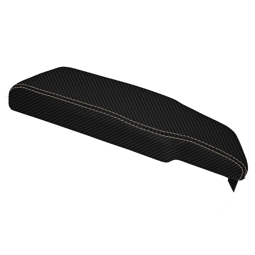 Console Lid Cover for Lincoln Town Car (2003–2011) PVC Carbon Beige Stitch