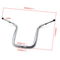 Chrome 16" Rise 1-1/4" Handlebar for Dyna (2006–Present) FXDWG, FXDF, Softail
