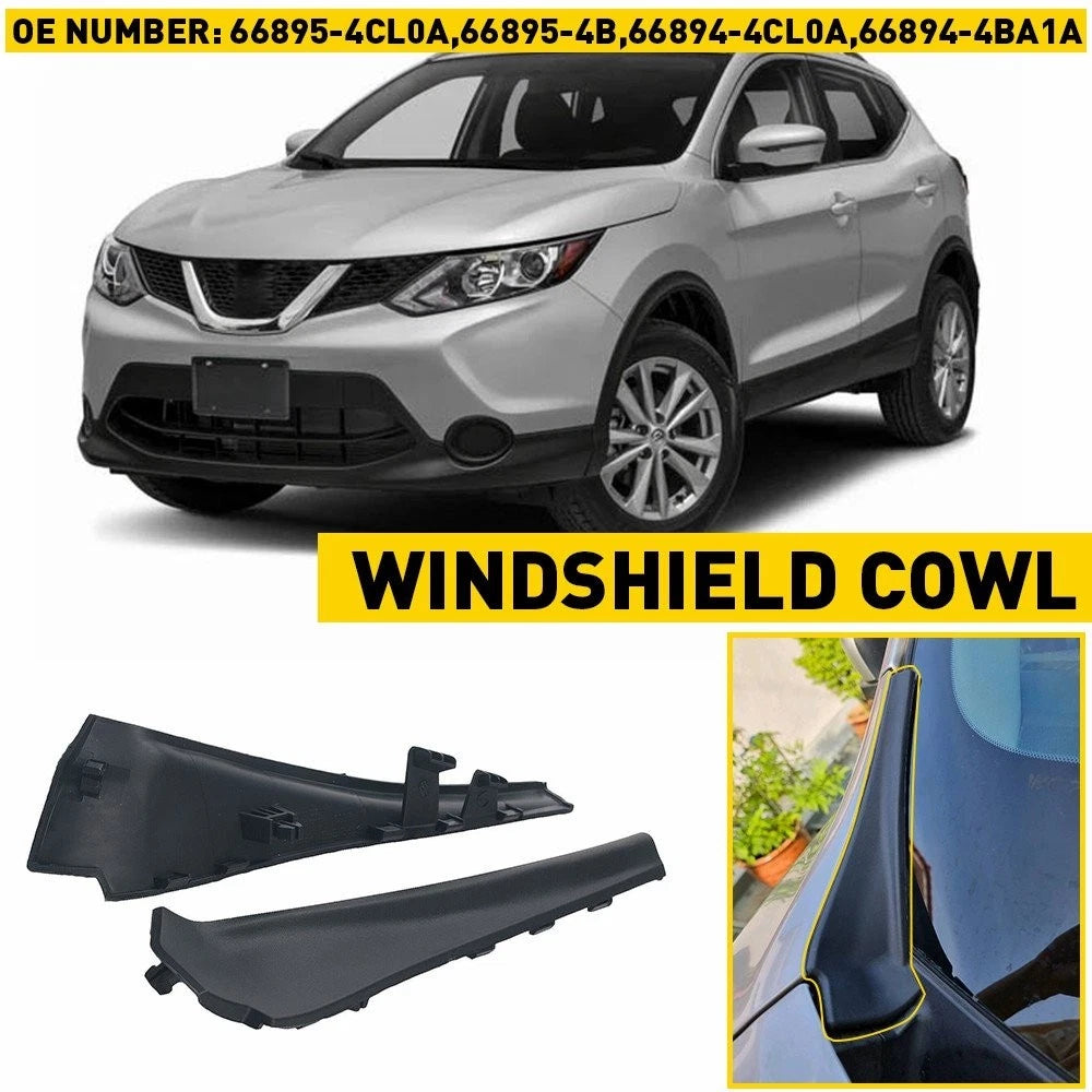 Pair Windshield Wiper Cowl Cover for Nissan Rogue (2014–2020)