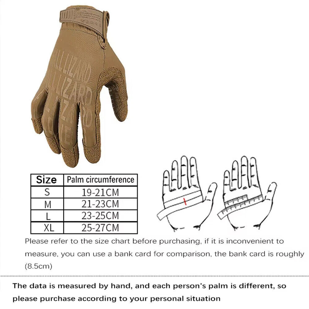 Anti Slip Tactical Gloves for Motorcycle (Full Finger, Touch Screen)