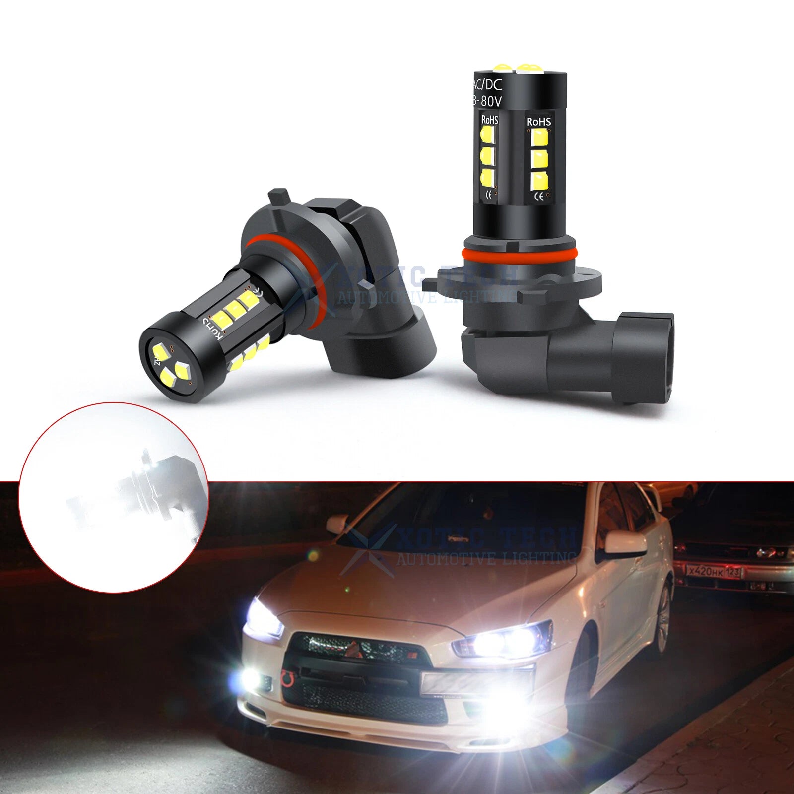 12-SMD 6000K White 9005 LED High Beam Daytime Running Light Bulbs for 2010–2024