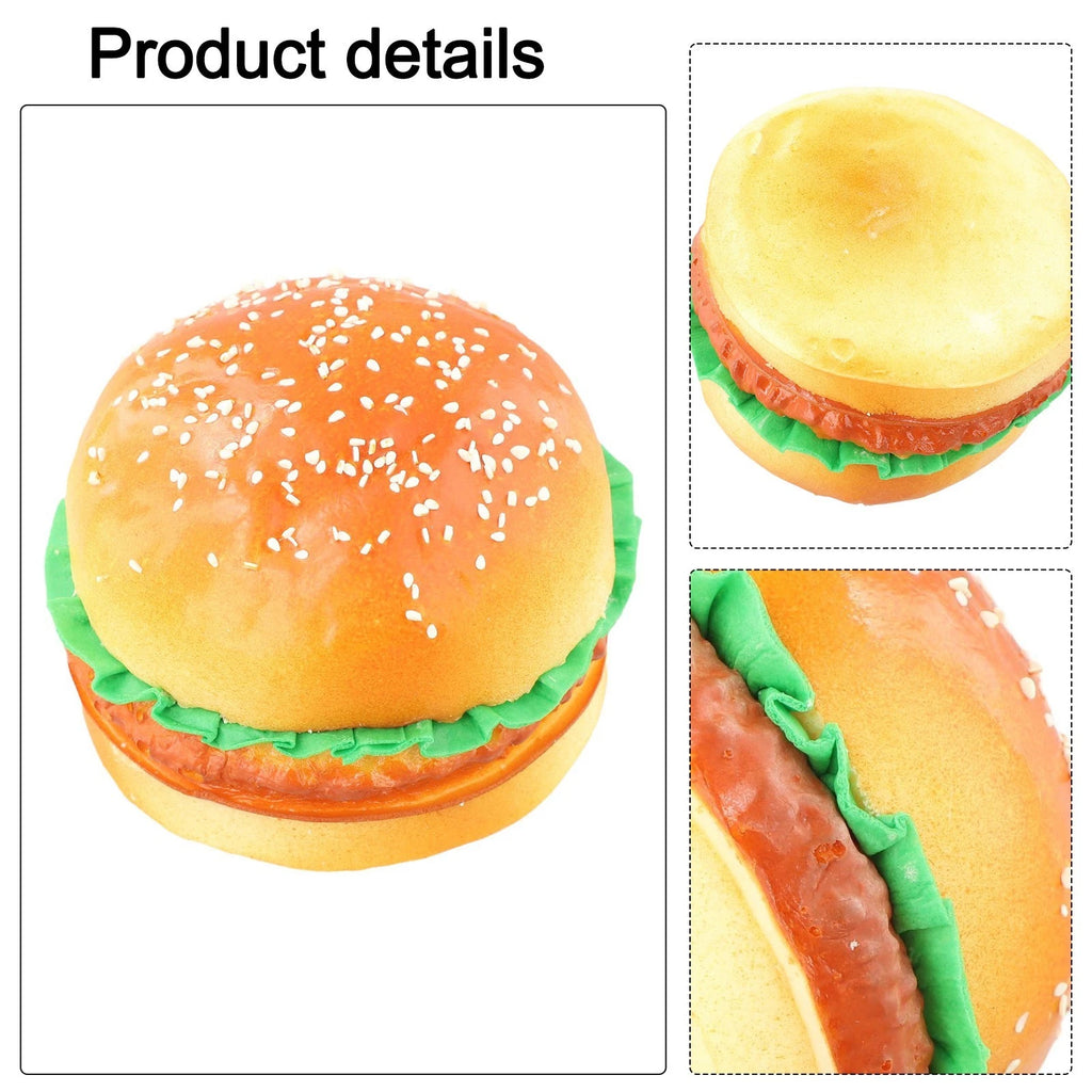 Set of 4 Fake Bread Hamburger Photography Props for Home Restaurant Decor