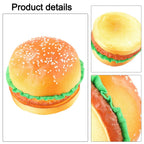 Set of 4 Fake Bread Hamburger Photography Props for Home Restaurant Decor