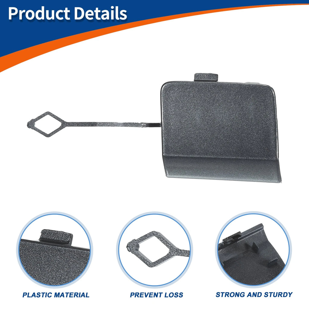 Rear Car Bumper Tow Hook Cover for Mercedes-Benz W212 E200 (2010–2016) No.A2128850726 Gray