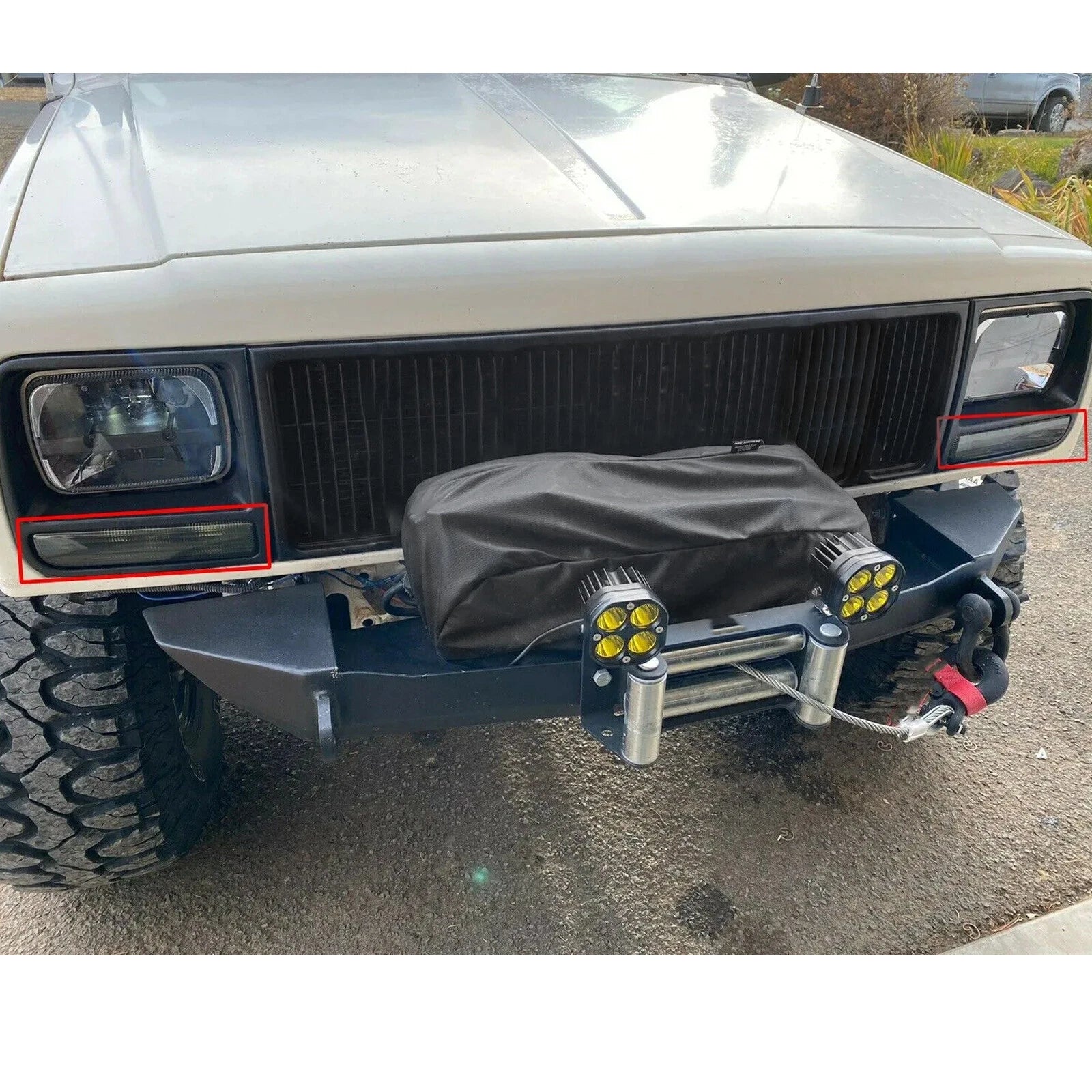 Set of 4 Smoke Front Corner and Bumper Signal Lights for Jeep Cherokee XJ (1997–2001)