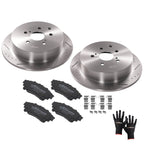 Rear Brake Rotors and Pads Kit for Toyota Highlander (2014–2019), Sienna (2011–2020)