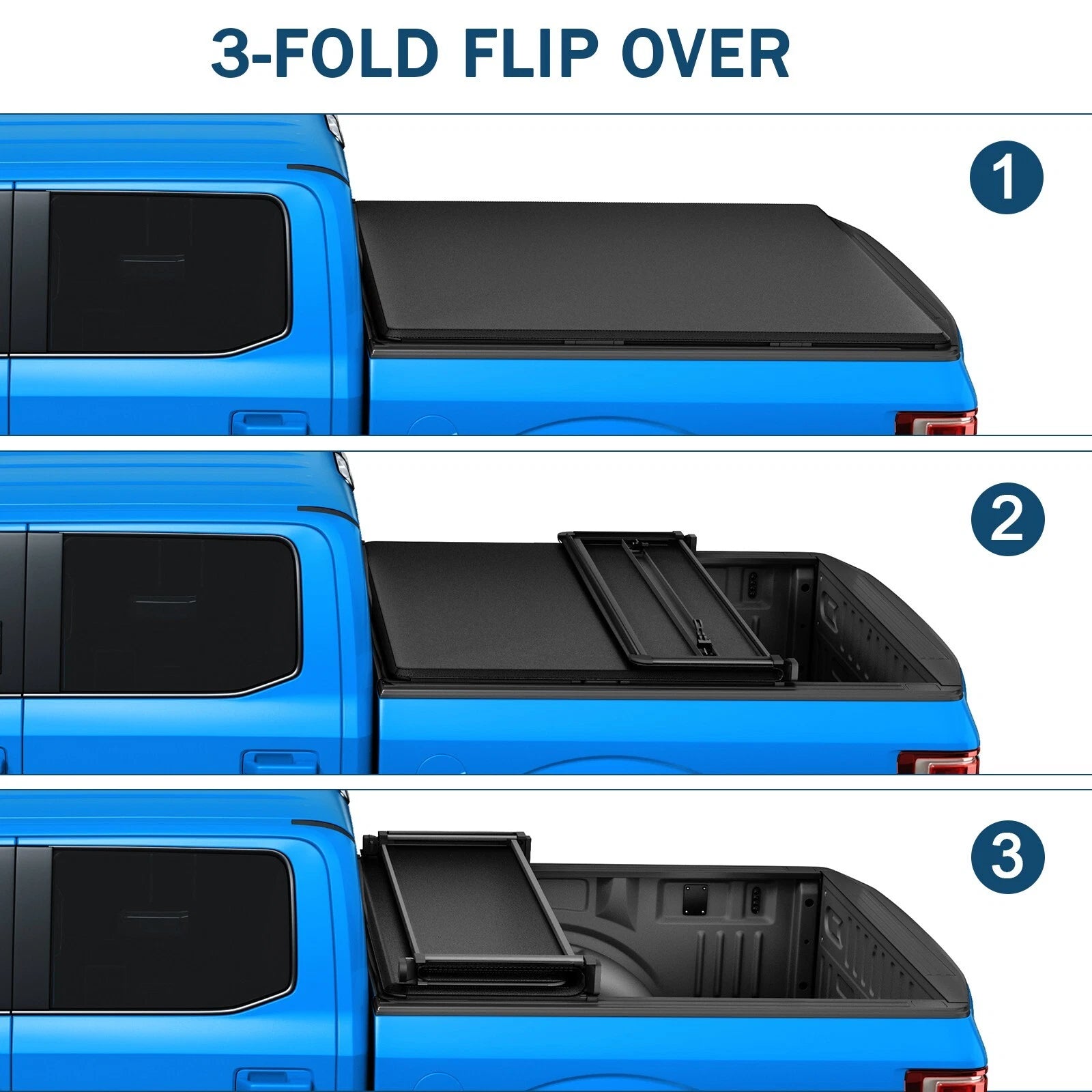 4.6FT Soft Tri-Fold Tonneau Cover for Ford Maverick (2022–2024)