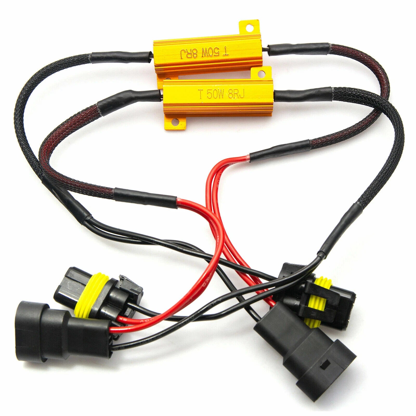 No Error LED Fog Light Load Resistor Bypass Wire Harness for Select Models (-)