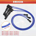 3pcs Spark Plug Wire Ignition Coil Cable No. 2750139A70 for Hyundai Santa Fe (2003)
