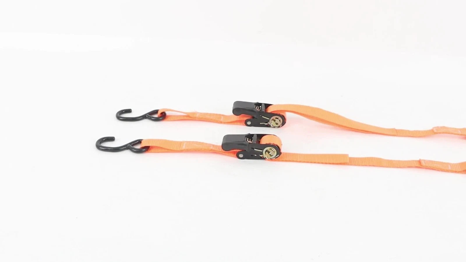 Set of 2 Heavy Duty Ratchet Straps for Secure Tie Downs (2400 lbs)
