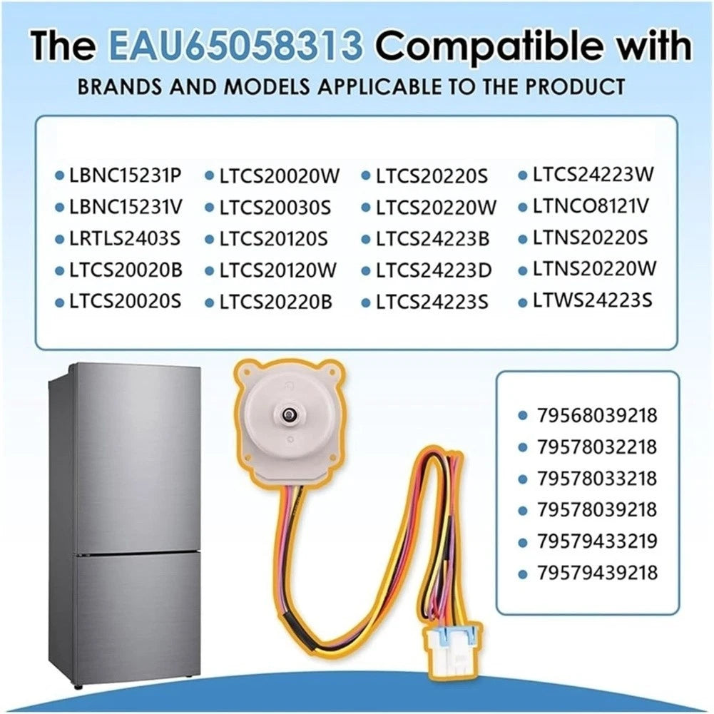 Refrigerator Evaporator Fan Motor for EAU65058313 EAU63103001