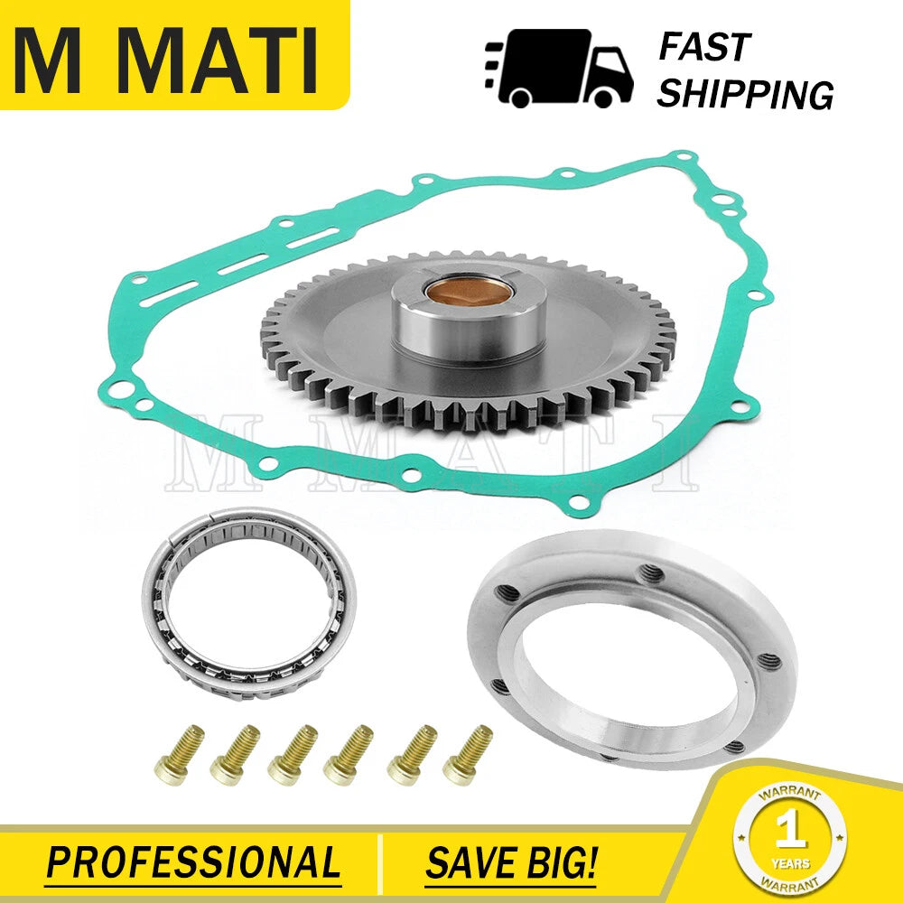 Starter Clutch Kit One Way Gear Bearing & Gasket for Yamaha Grizzly 550 (2009–2014)