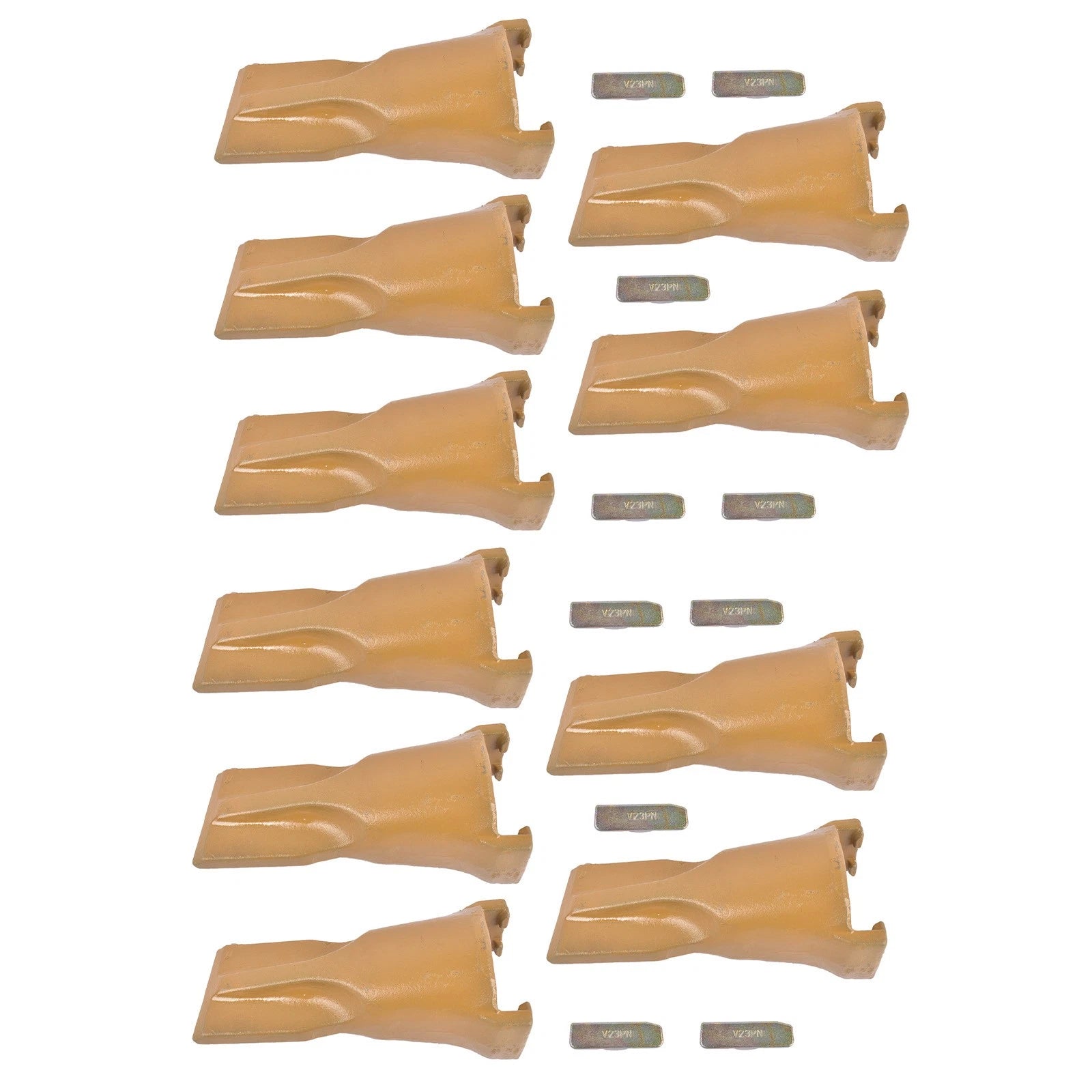Set of 10 Dirt Bucket Teeth for Crane