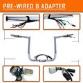 14" Prewired Handlebar for Harley Street Glide/Electra Glide/Ultra (2008–2013) - Chrome