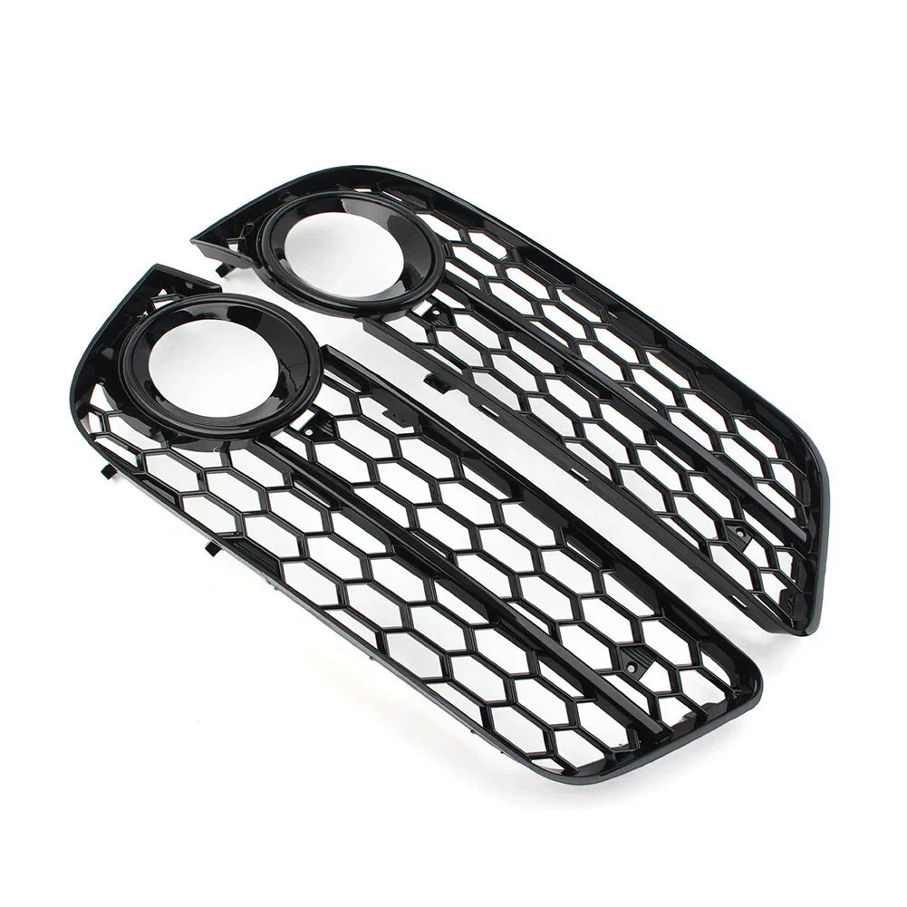 Honeycomb Mesh Fog Light Grille Covers for Audi A5 (2008-2011)