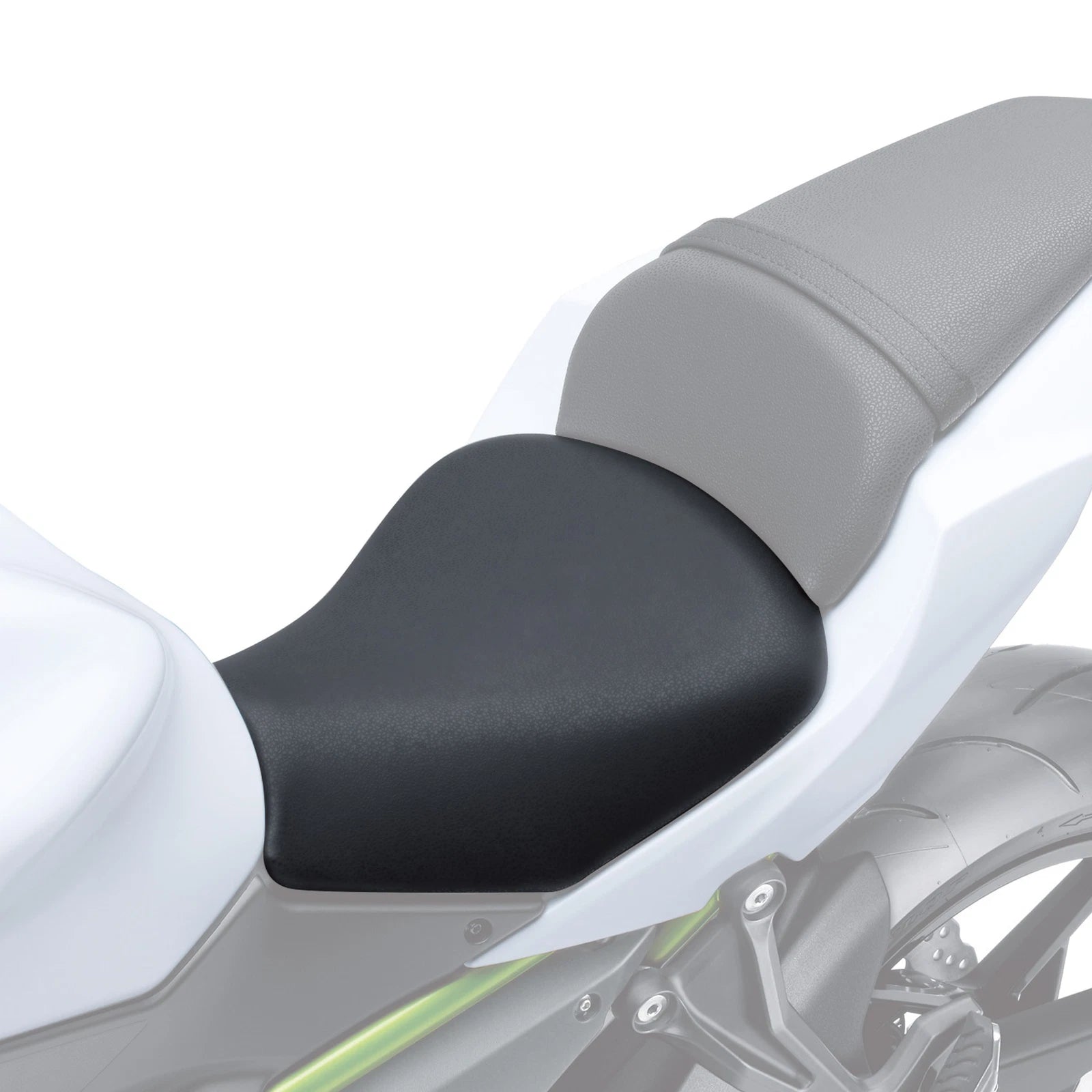 Black Front Driver Rider Seat for Kawasaki Z650 ER650 (2017–2024)