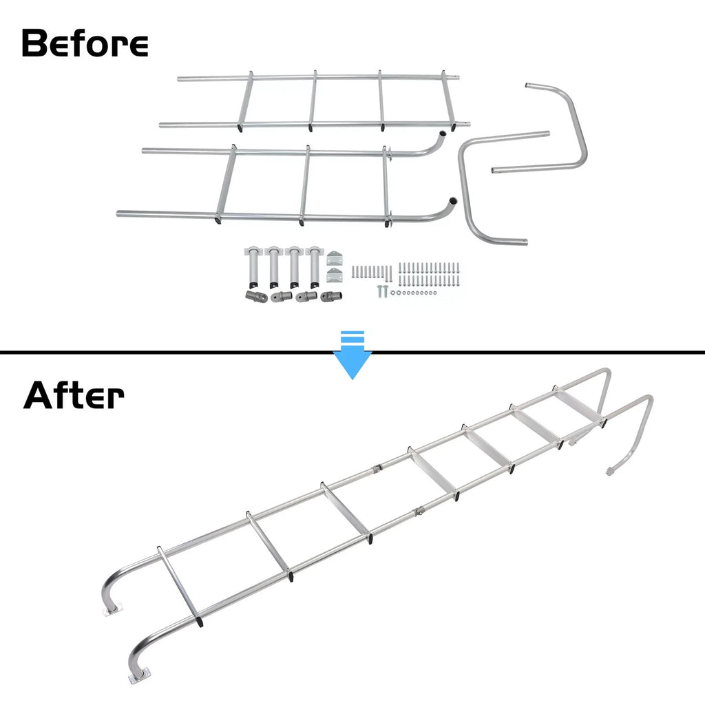 Universal 105" Exterior Rear RV Ladder for RVs (Aluminium Assembly # LA-401)