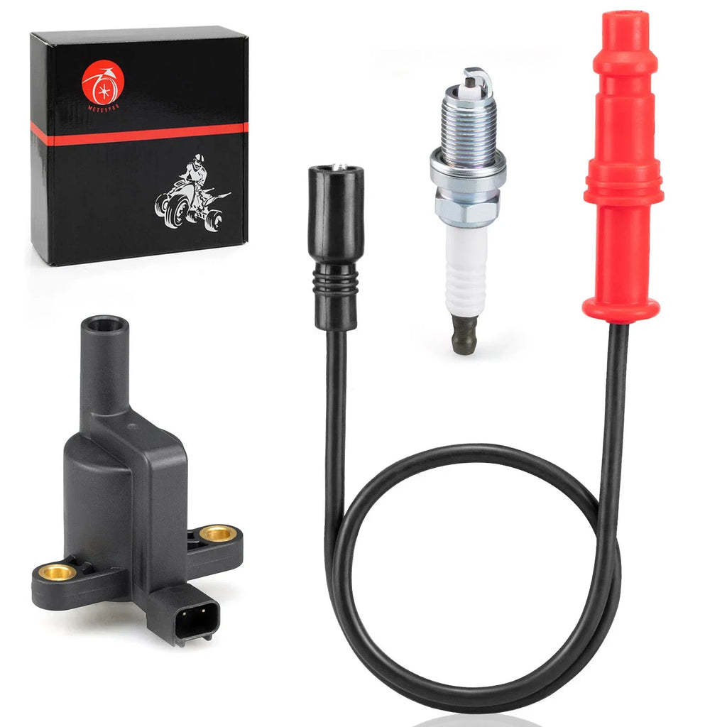 Ignition coil w/Wire Cap & Spark plug for Polaris Ranger 500 (2008–2013)