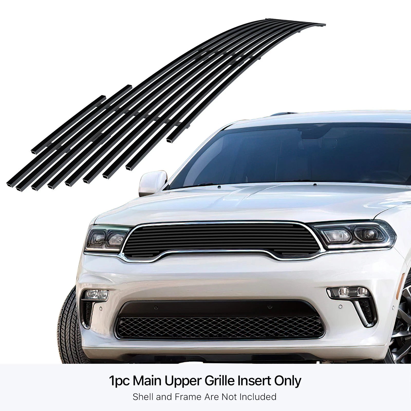 Upper Stainless Black Billet Grille Insert for Dodge Durango (2021-2024)