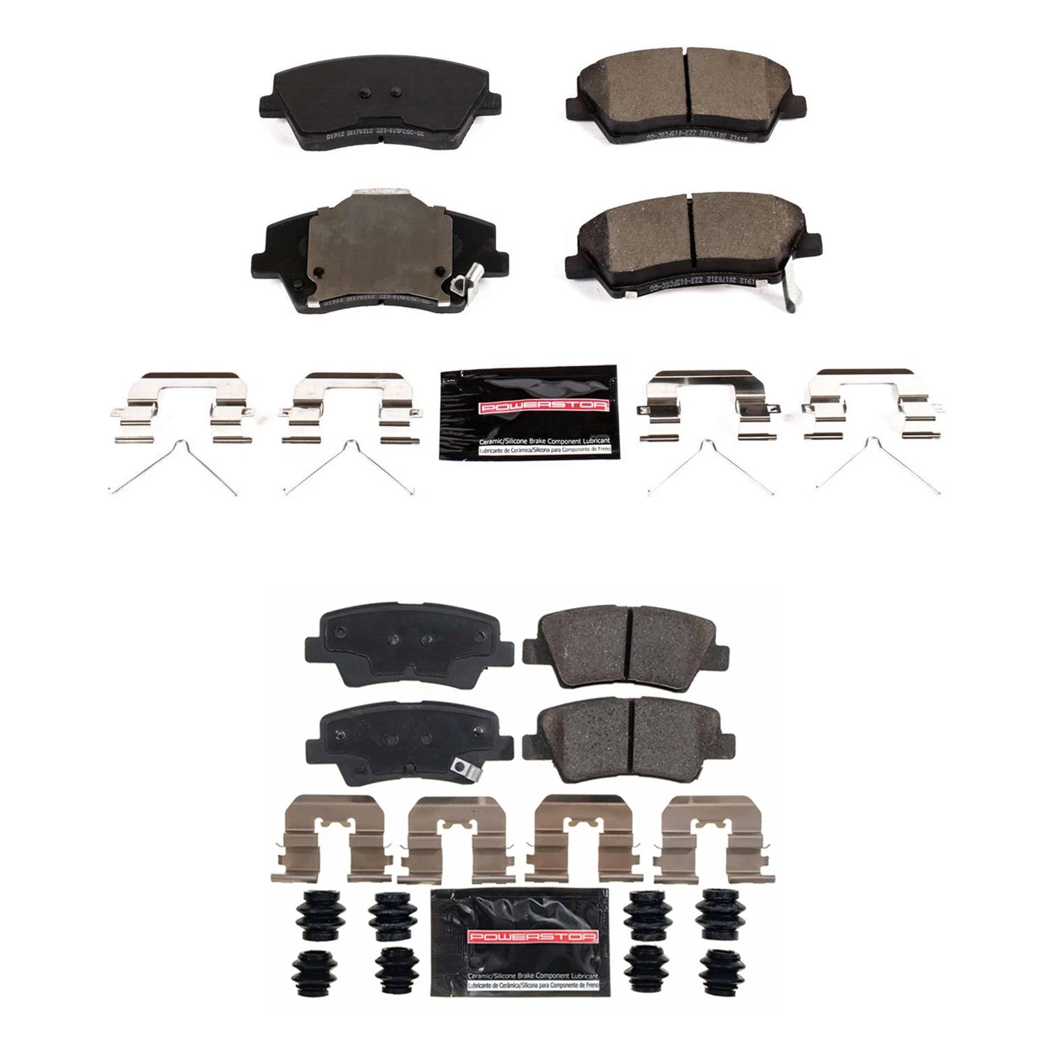 PowerStop Z23 Carbon-Fiber Ceramic Disc Brake Pads Kit for Ioniq Niro (2017–2023)