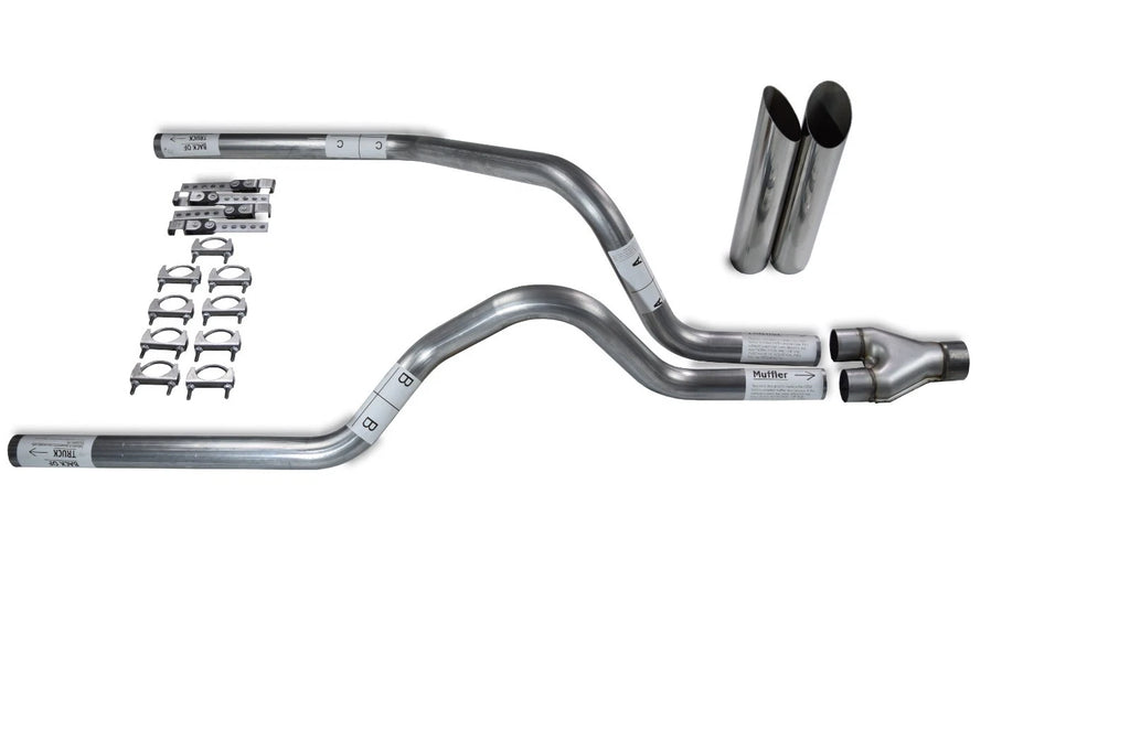 2.5" Dual Exhaust Kit for Dodge Dakota (1987–1996) - Y Pipe, Slash Tips