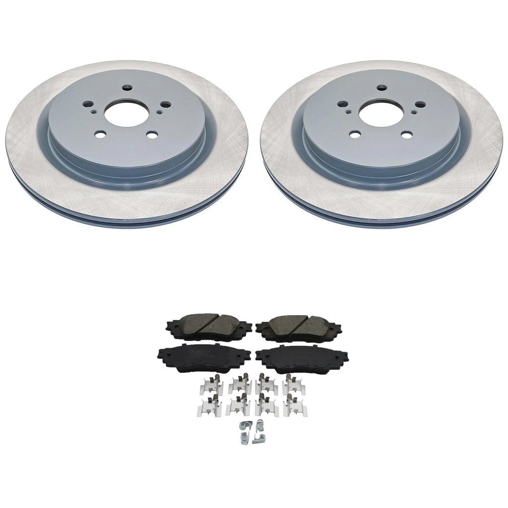 DuraGo Rear Rotors & Bosch QuietCast Ceramic Disc Brake Pad Kit for RX350L RX450hL (2018–2021)