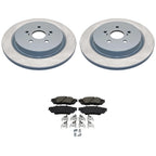 DuraGo Rear Rotors & Bosch QuietCast Ceramic Disc Brake Pad Kit for RX350L RX450hL (2018–2021)