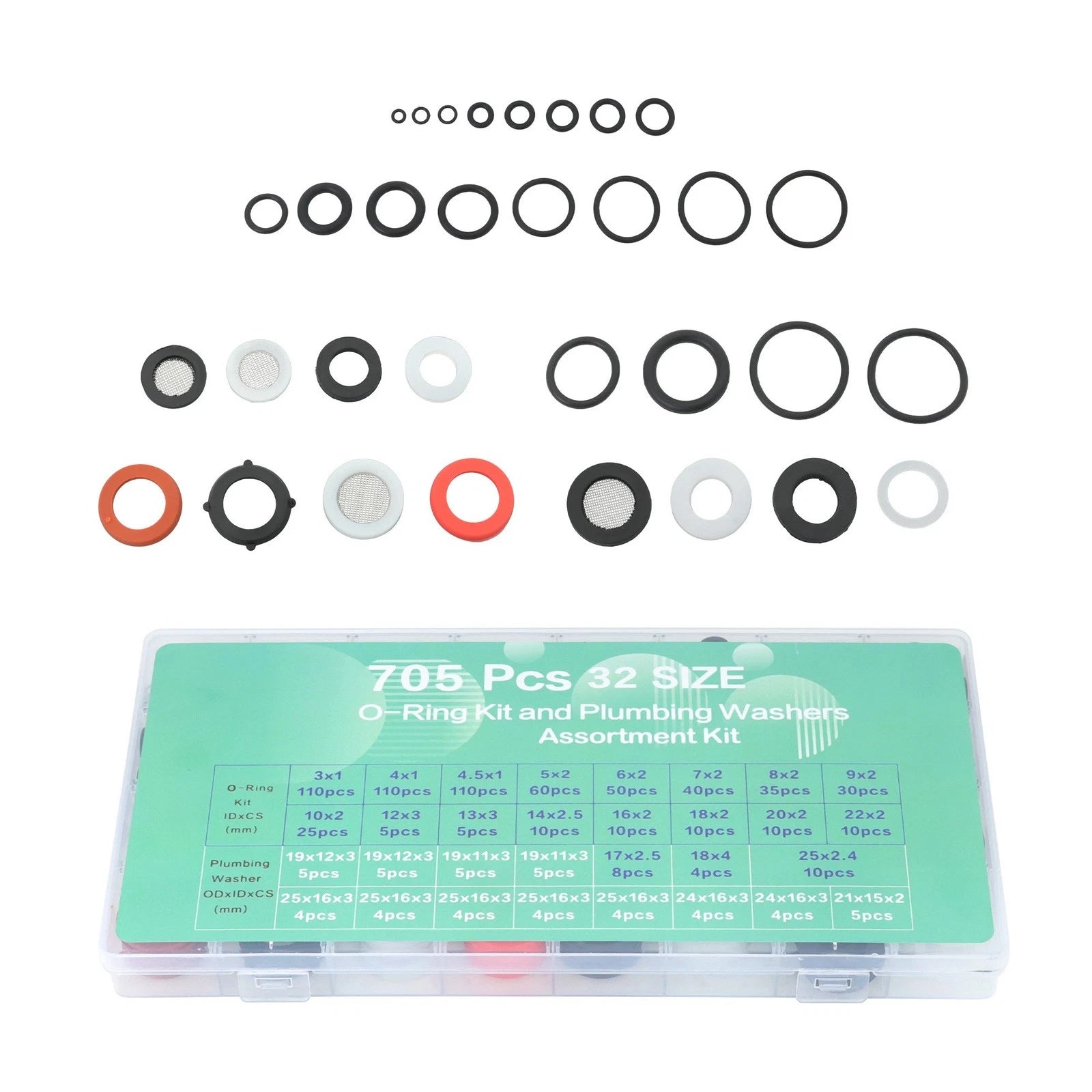 Rubber Sealing Component Kit 705PCS for Automotive Applications (Various)