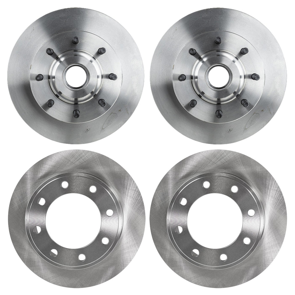 Front and Rear Disc Brake Rotors for Ford F-250 Super Duty (2005–2007)