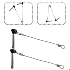 Set of 2 Snap Pins with Lanyard for Bimini Tops and Deck Hinges