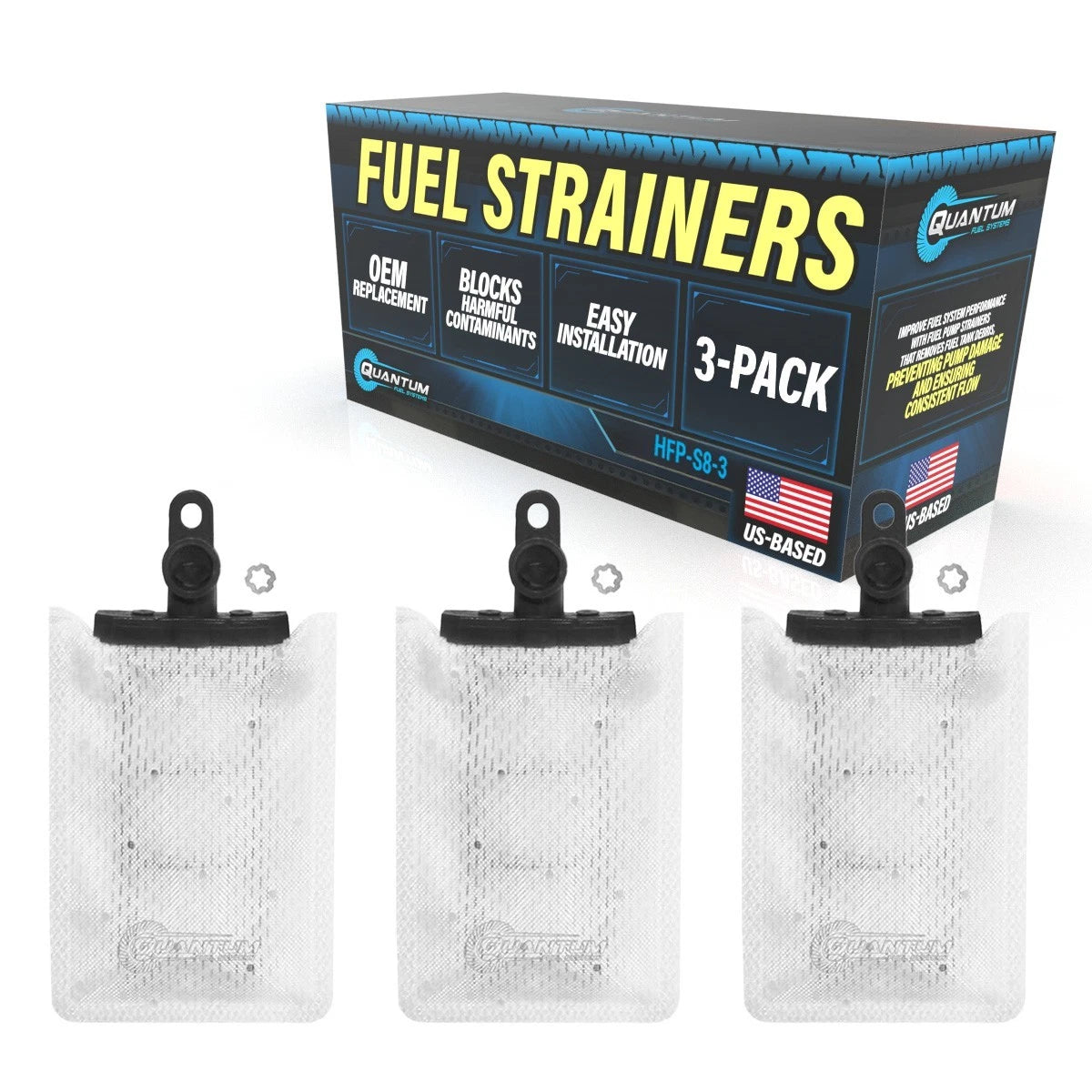 3X Fuel Pump Filter Strainers for Polaris M1400 (2015) #2204945 #3203641