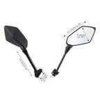Black Side Rear View Mirrors for Kawasaki Ninja 650R (2009–2016)