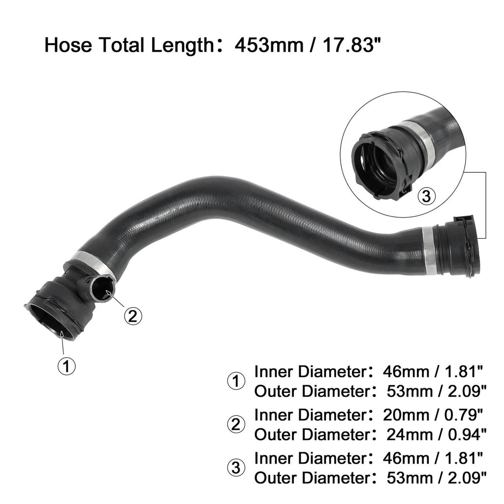 Radiator Coolant Water Hose 11531705224 for BMW 530i (2001–2003)