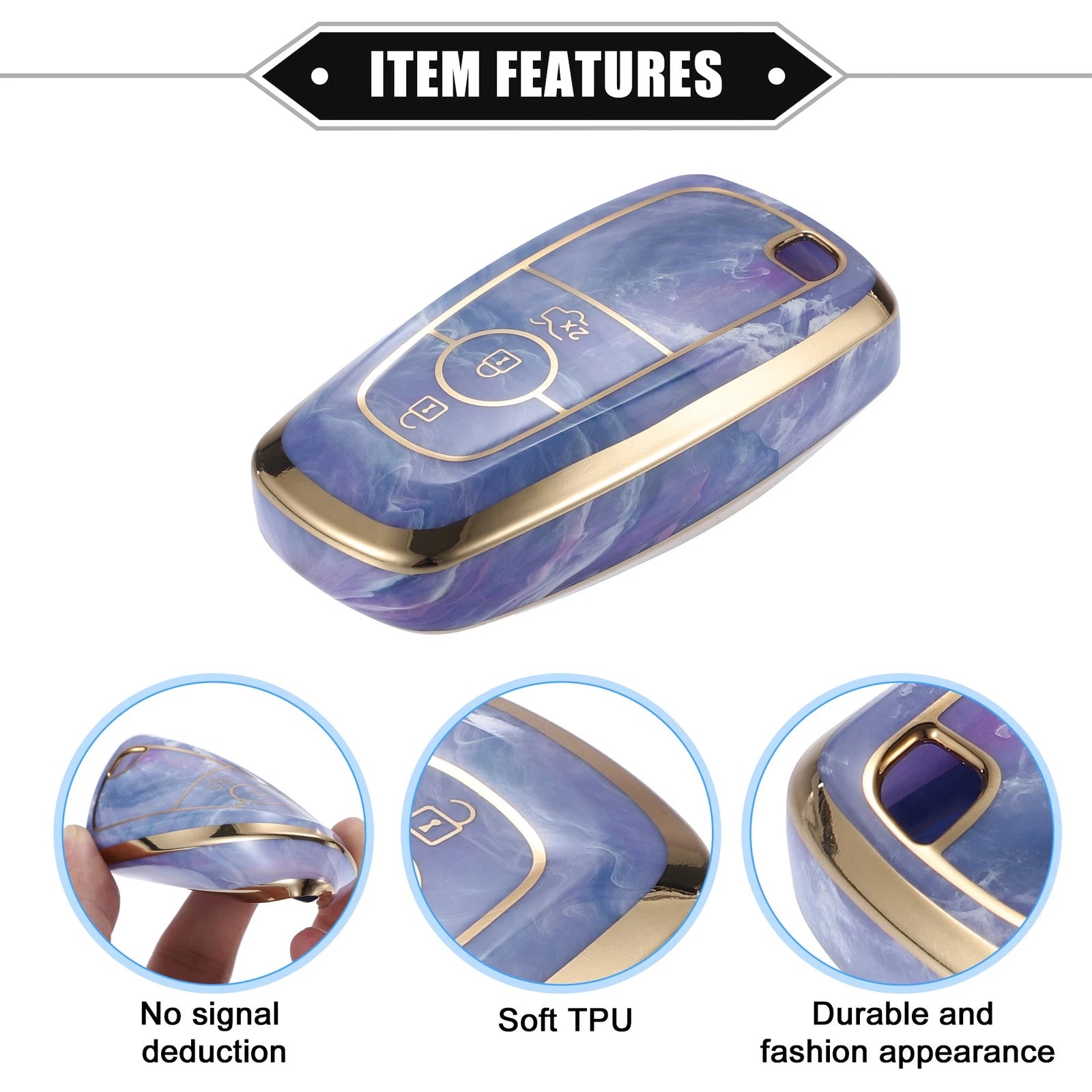 3X TPU Key Fob Cover Case for Ford Explorer, Ecosport, Mustang (2011–2023)