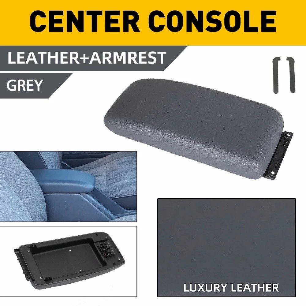 Center Console Cover Lid for Toyota Tacoma (1995–2000) & 4Runner (1996–1998) Gray