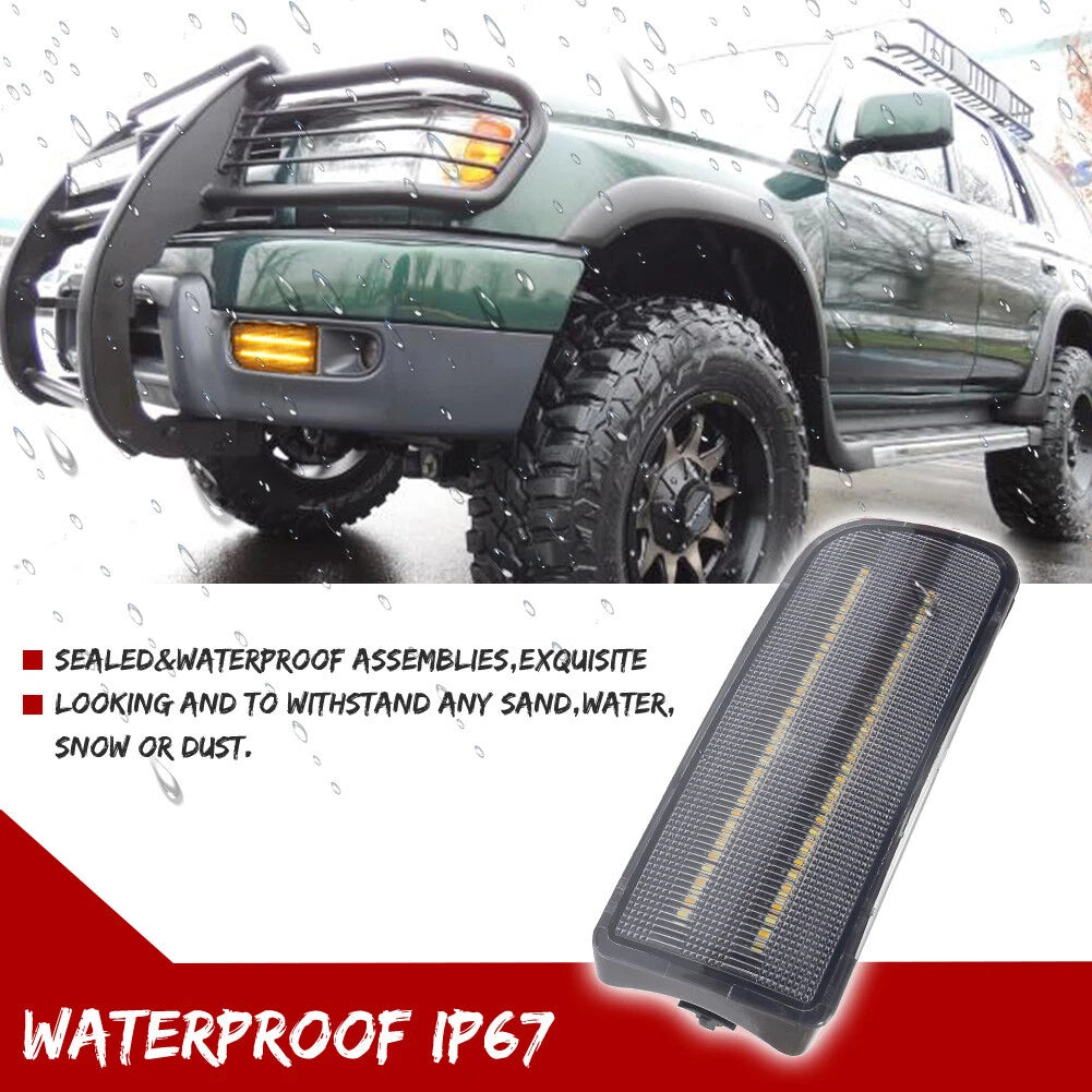 Clear Sequential Amber LED DRL Signal Lights for Toyota 4Runner (1999–2002)