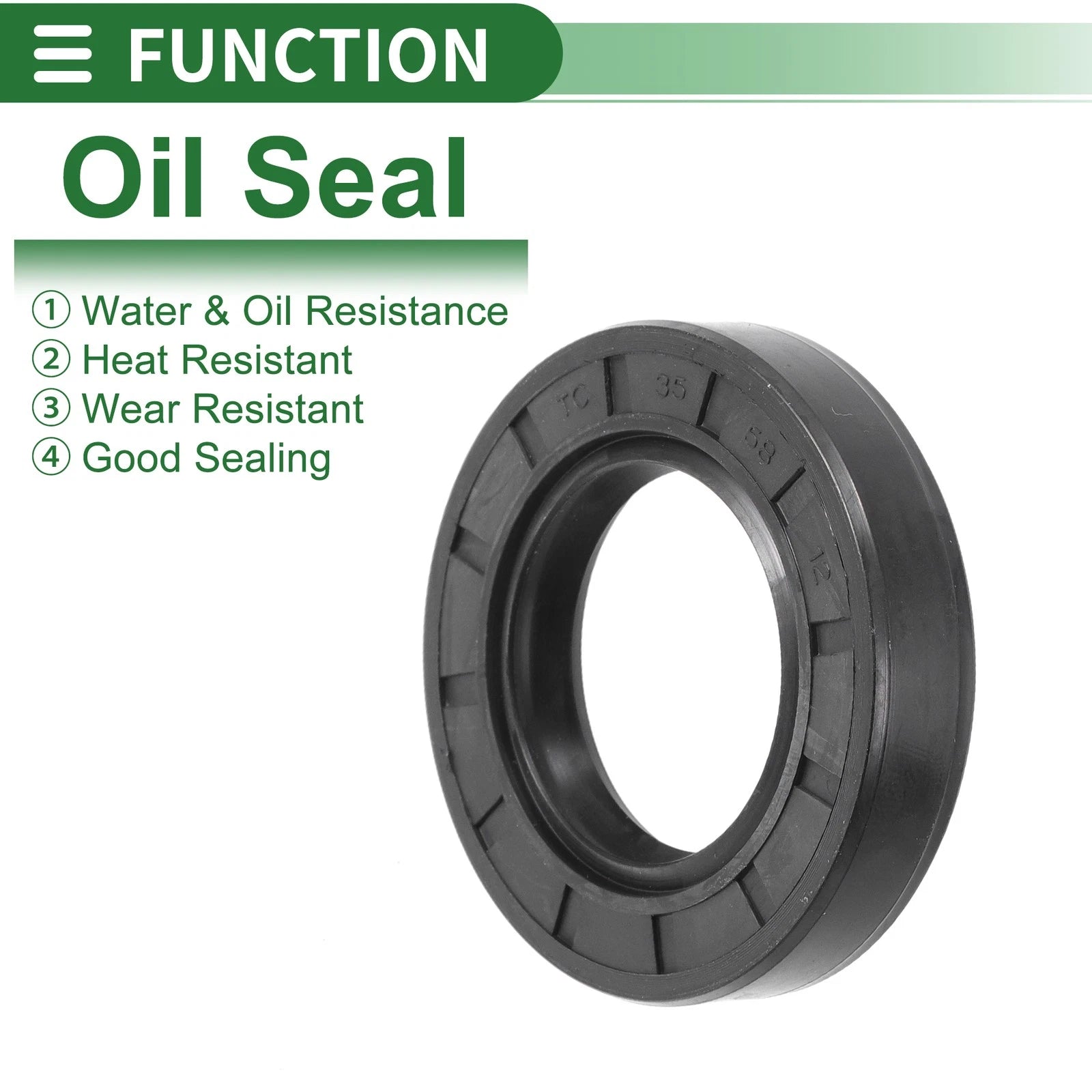 Set of 5 Oil Seal Rotary Shaft Seal NBR Rubber 35x58x12mm