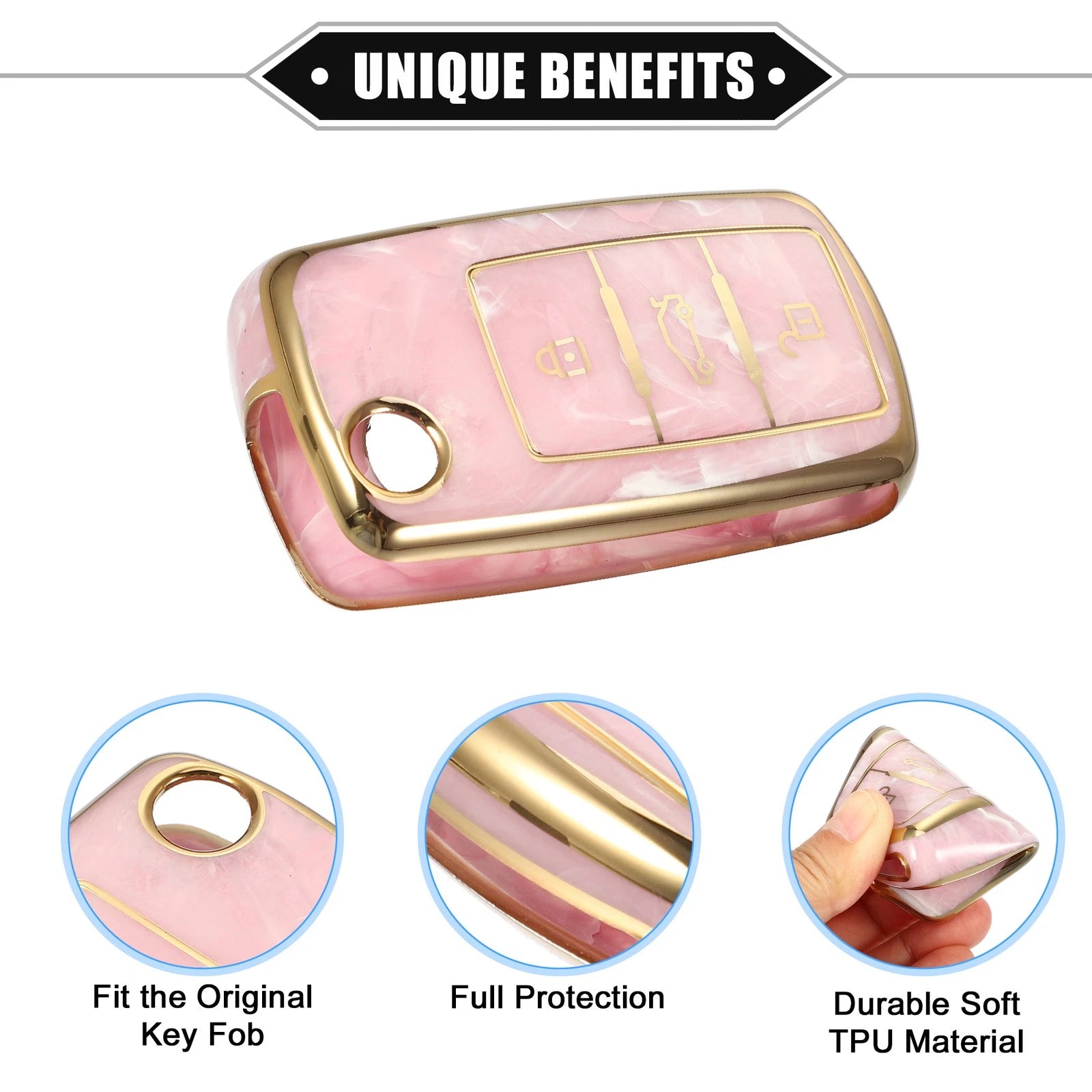 3 Button Remote Key Fob Cover Shell for Volkswagen Jetta, Passat (2011–2020)