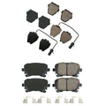 Akebono EURO Front & Rear Ceramic Disc Brake Pad Kit for Audi A4 Quattro S4 (2000–2008)